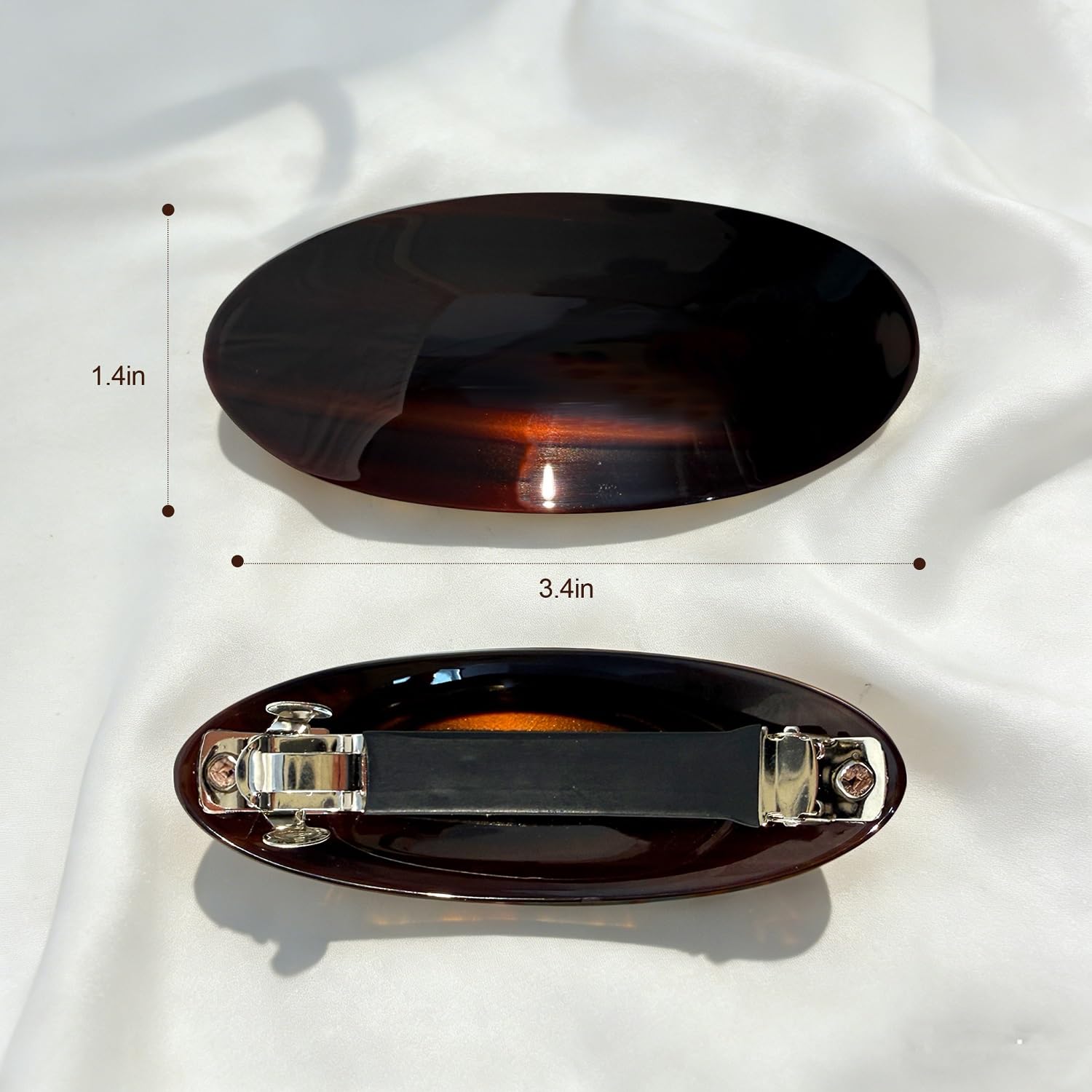 Vintage tortoise shell hair accessories for women arranged cleanly on a neutral styling background.