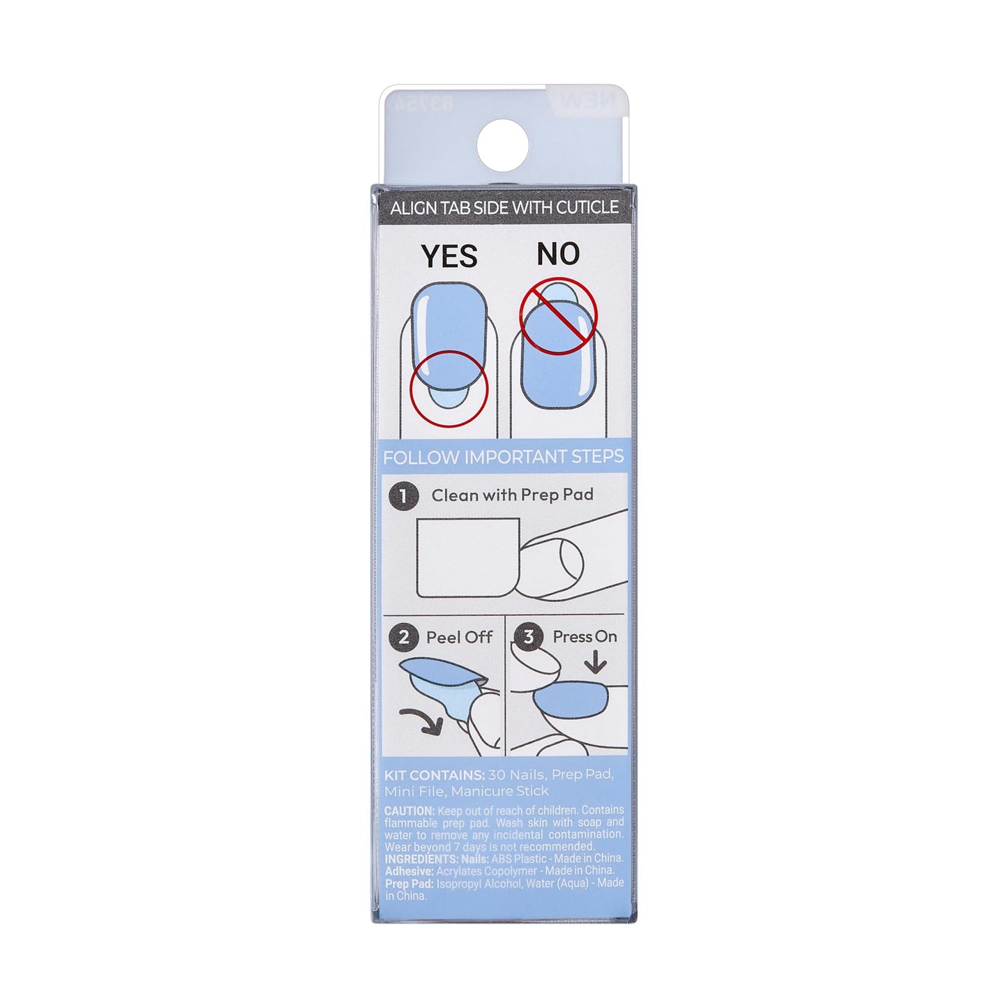 KISS imPRESS nail kit ready for application