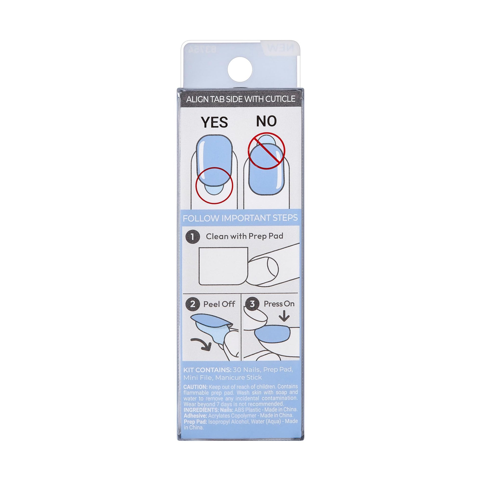 KISS imPRESS nail kit ready for application