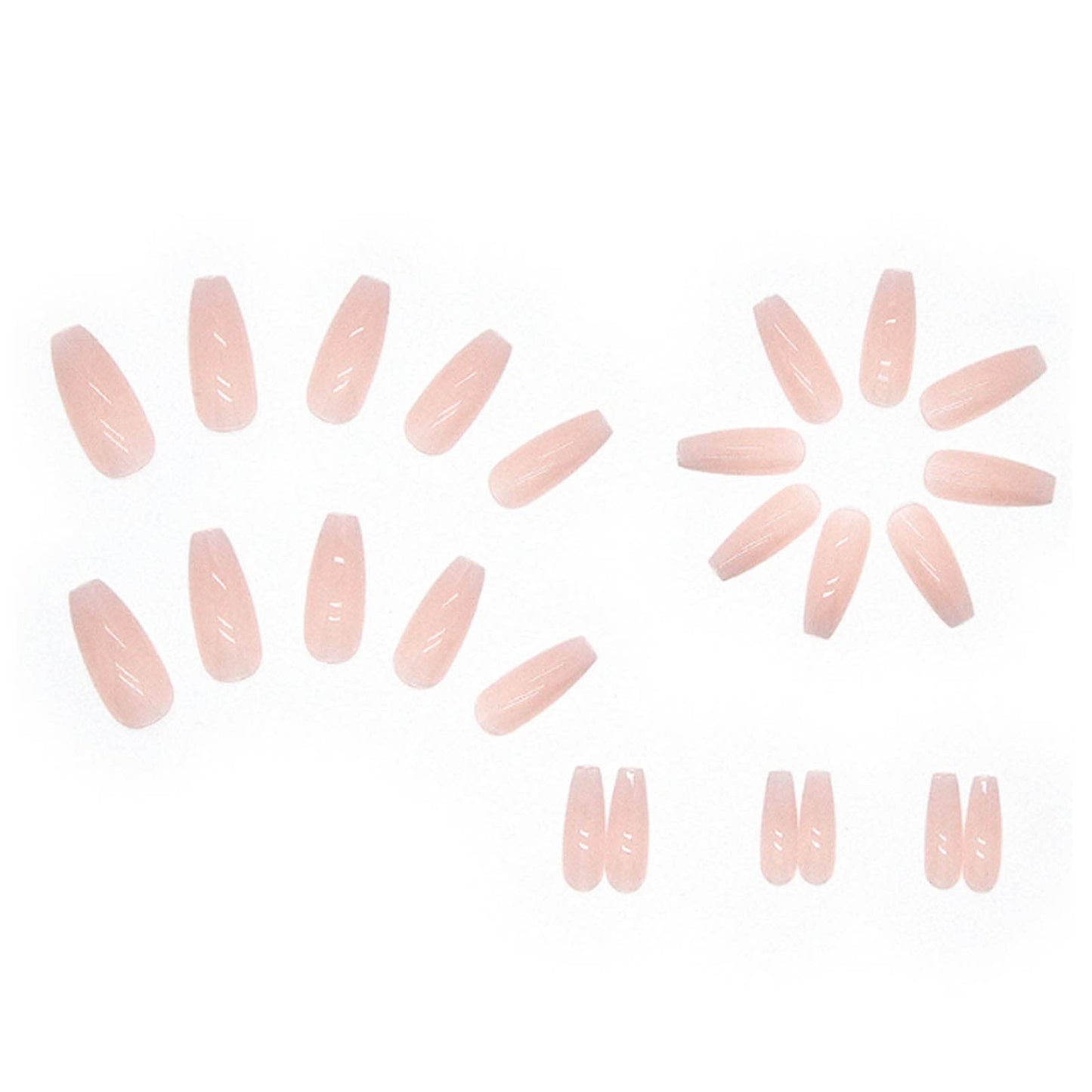 Pink and white gradient acrylic nails for women