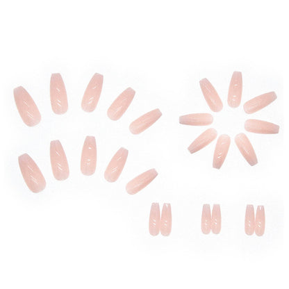 Pink and white gradient acrylic nails for women