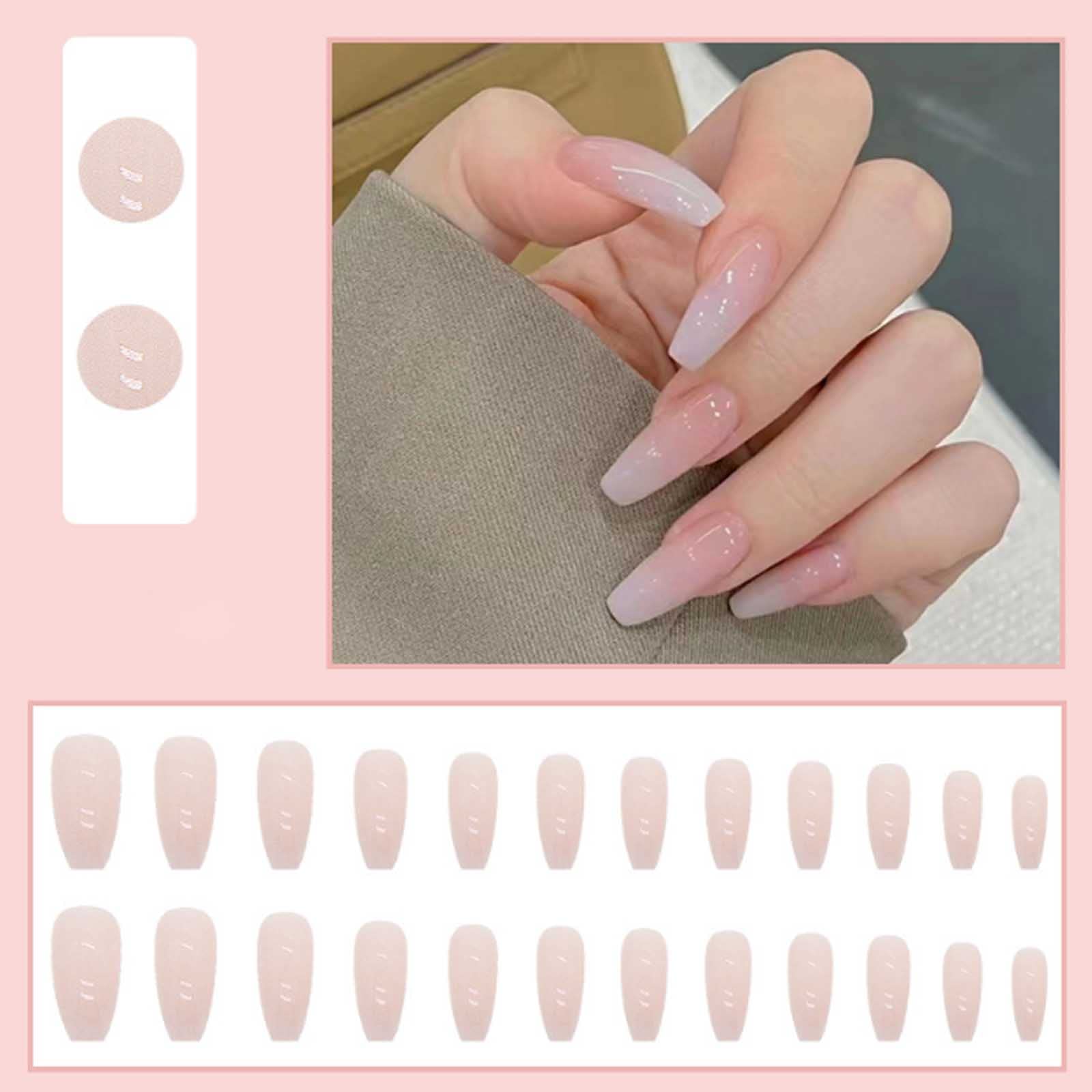Elegant French manicure press on nails set