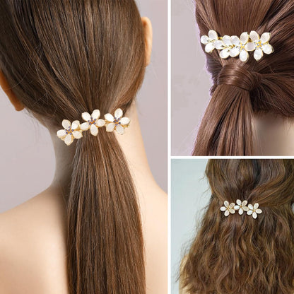 MAYCREATE floral hair barrettes displayed together showing uniform craftsmanship