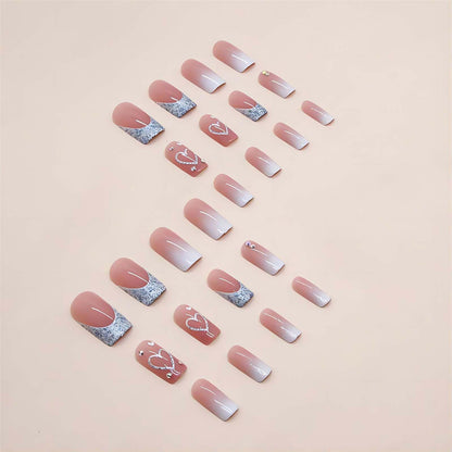 Ruokexin artificial nail kit with glitter tips