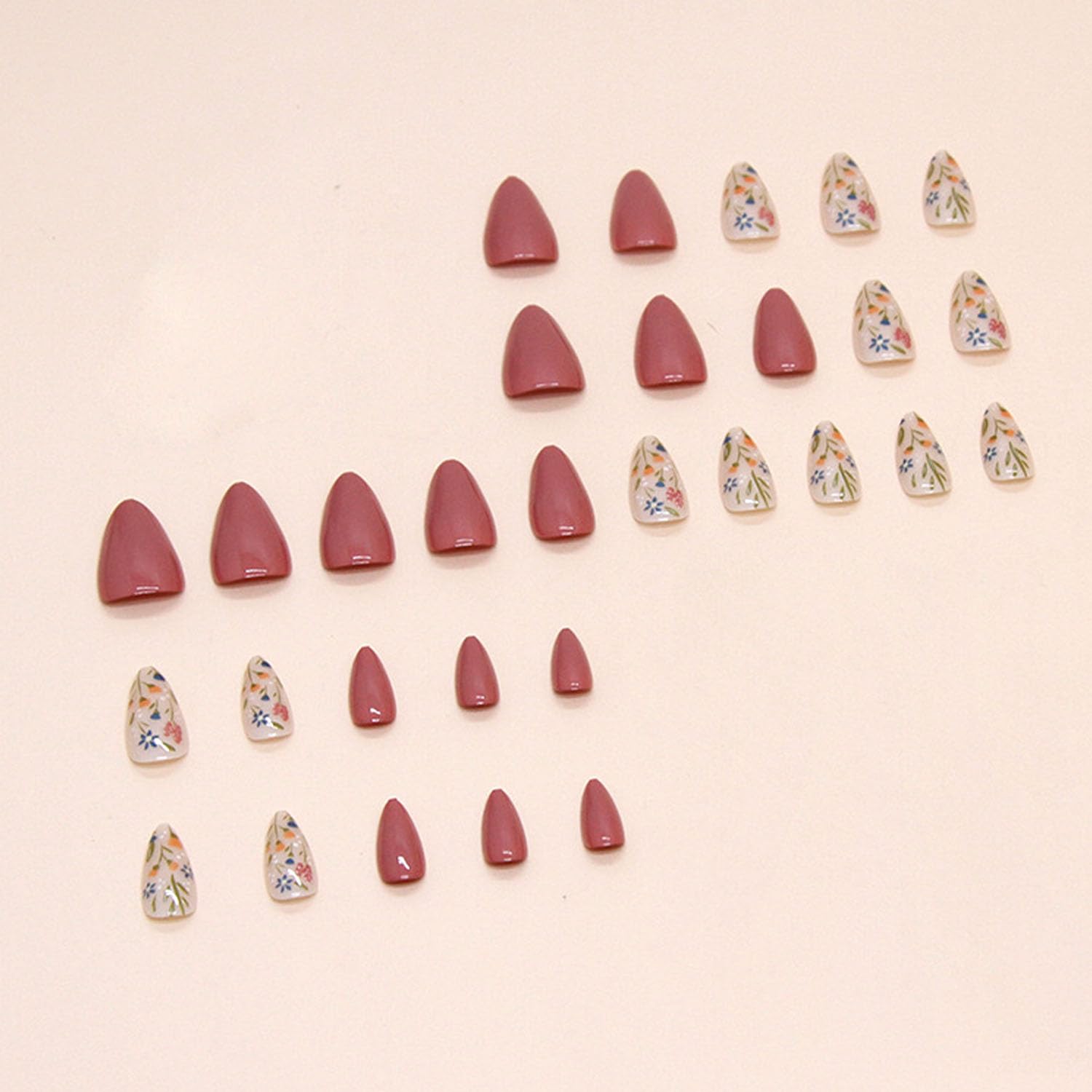 30 piece set of short acrylic press on nails by Ffzdena