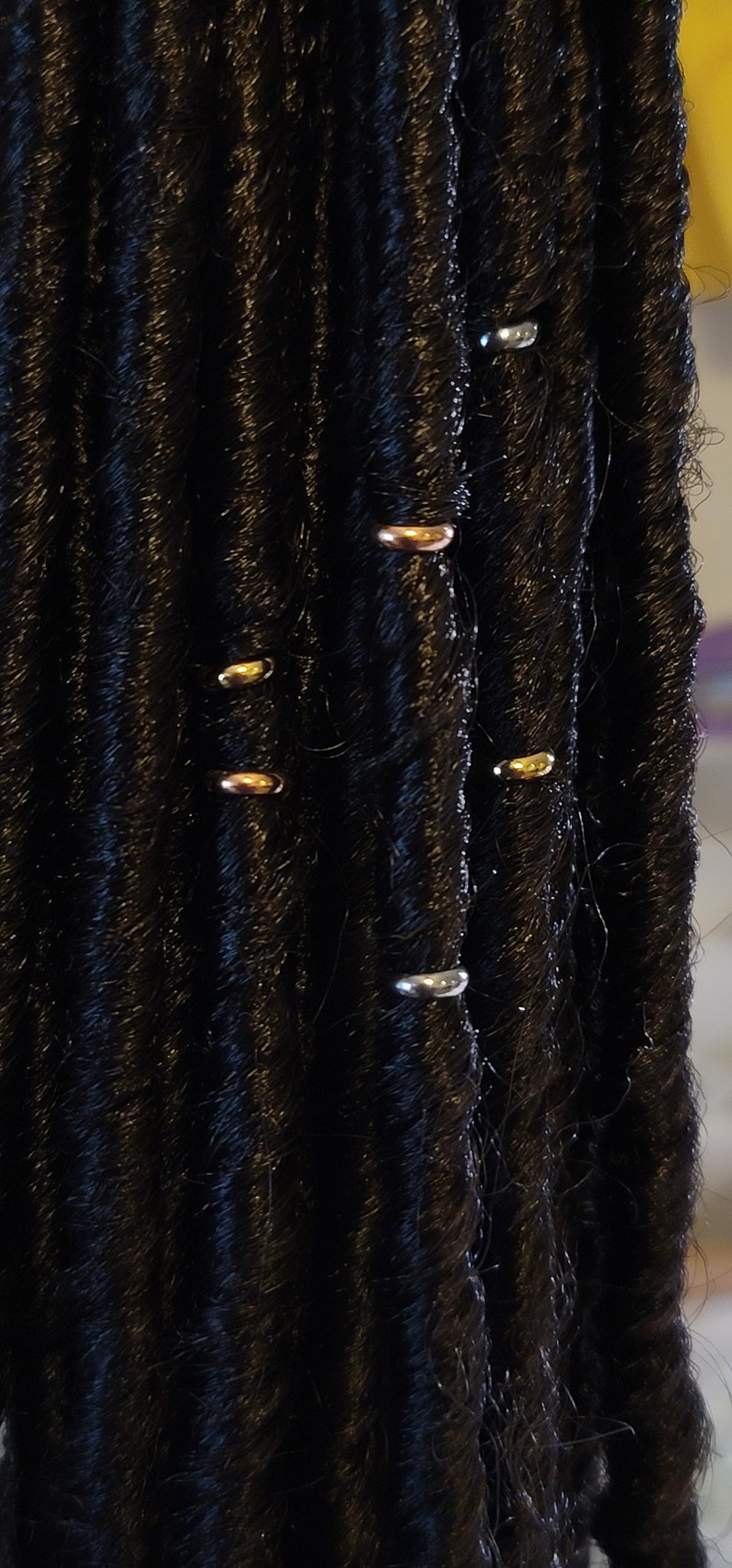 Bohemian style copper color hair decorations designed for medium twists