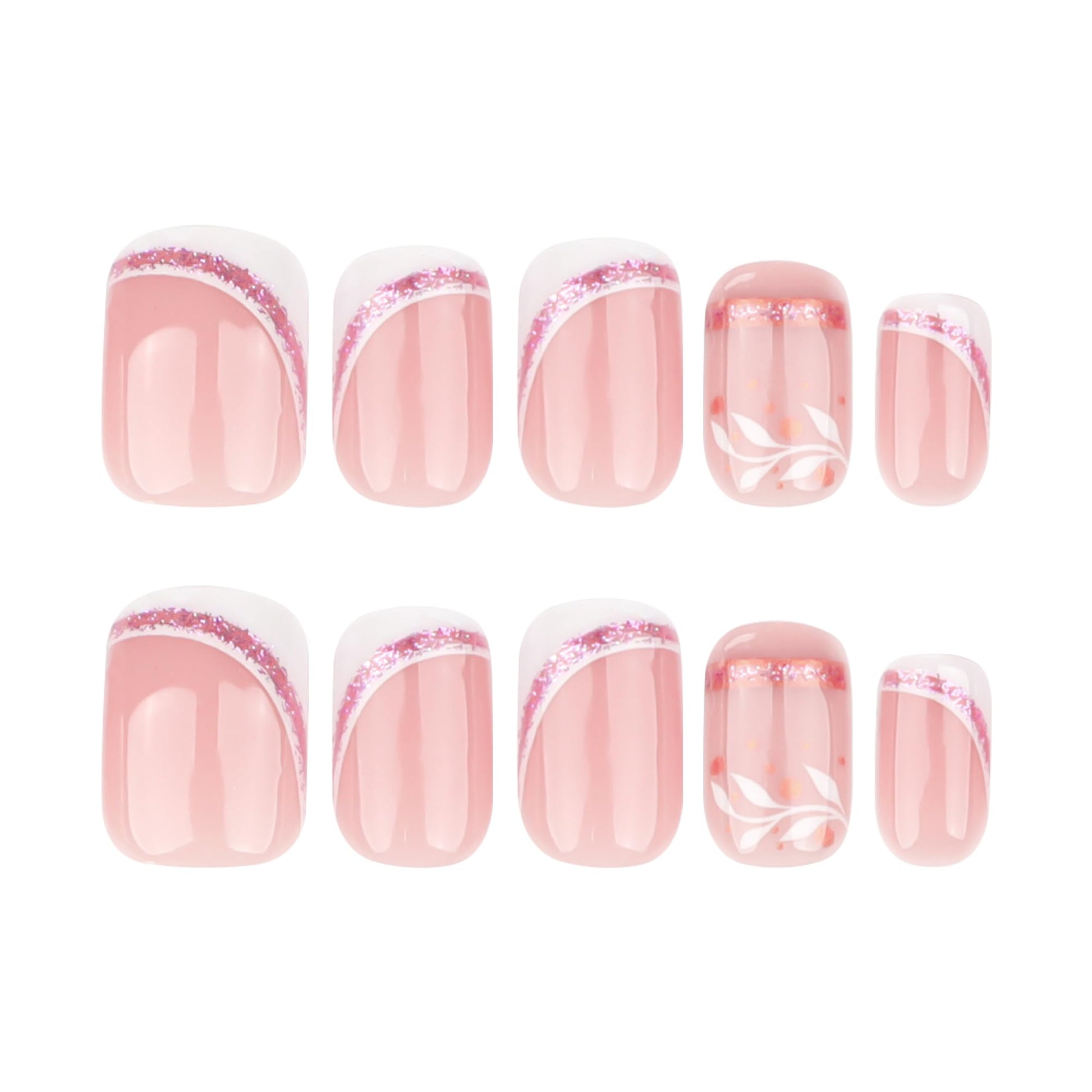 Stbisen 30 piece artificial nail kit in short square shape