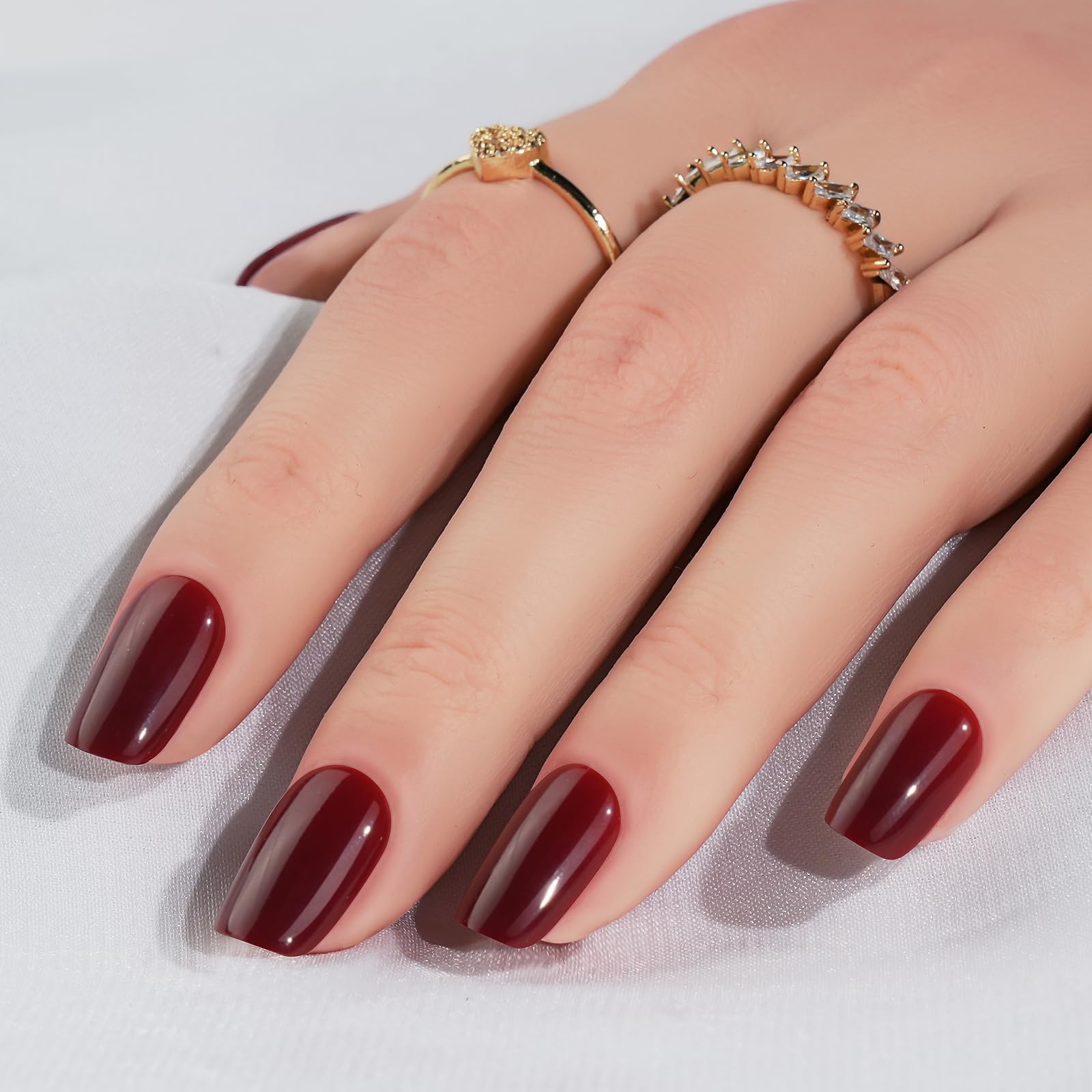 Jofay Fashion wine red gel nails application kit contents