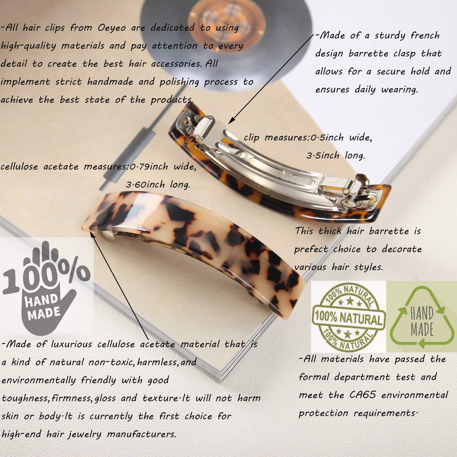 Eyegla non slip hair clips for thick hair showcasing the high gloss polished finish