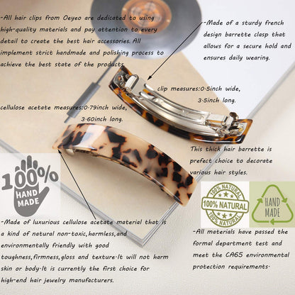 Eyegla non slip hair clips for thick hair showcasing the high gloss polished finish