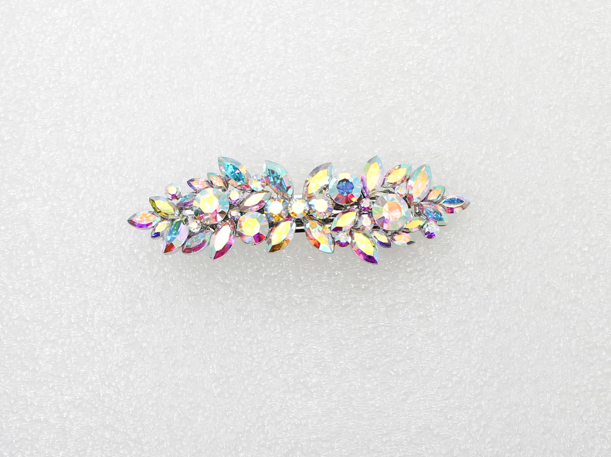 Faship premium bridal hair jewelry showing the secure metal barrette clasp mechanism closure