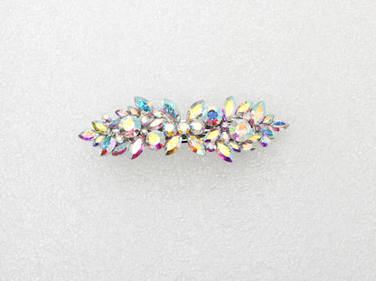 Faship premium bridal hair jewelry showing the secure metal barrette clasp mechanism closure