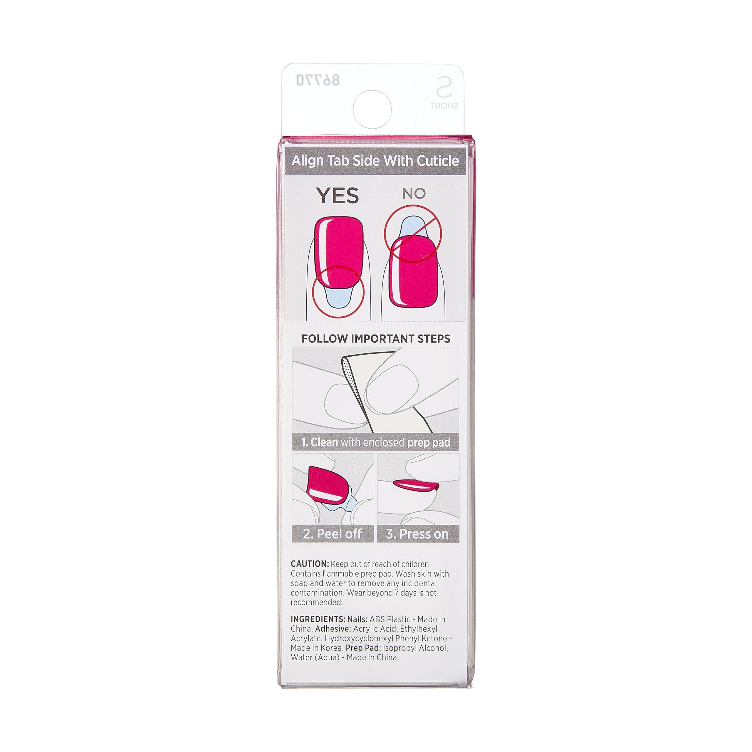 30 count set of short squoval fake nails by Kiss Impress
