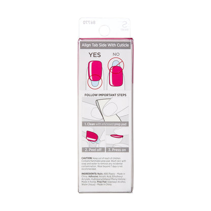 30 count set of short squoval fake nails by Kiss Impress