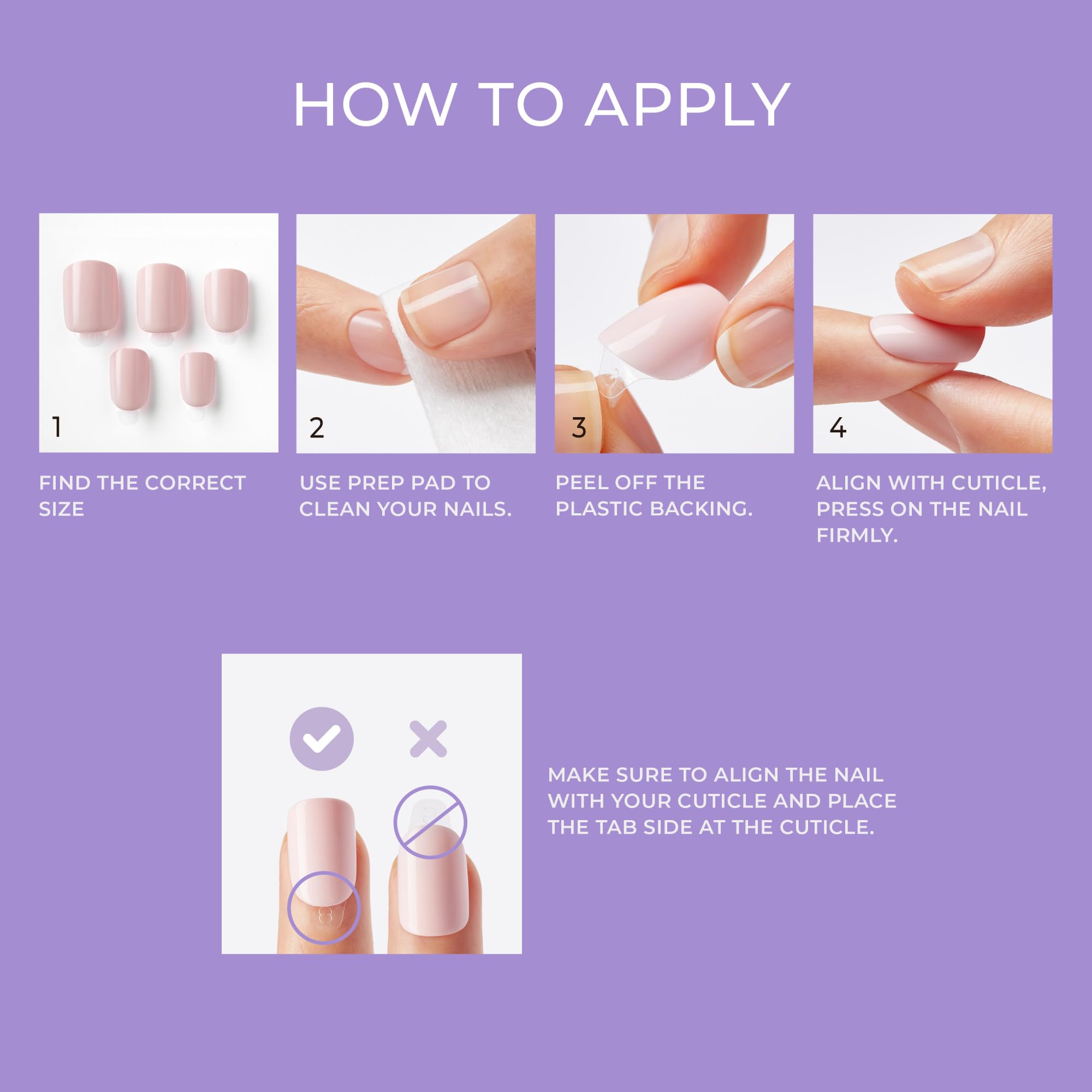 Side profile of slim PureFit technology press on nails