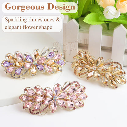 Beaupretty champagne crystal hair accessory packaged beautifully for festive gifting.