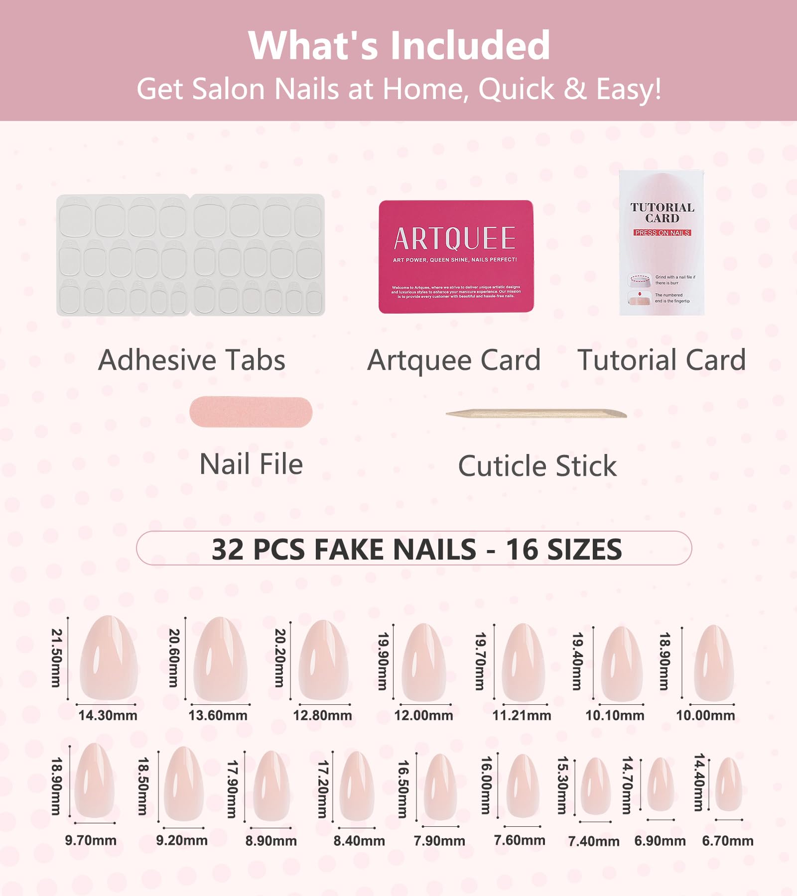 Artquee pink almond manicure lifestyle shot