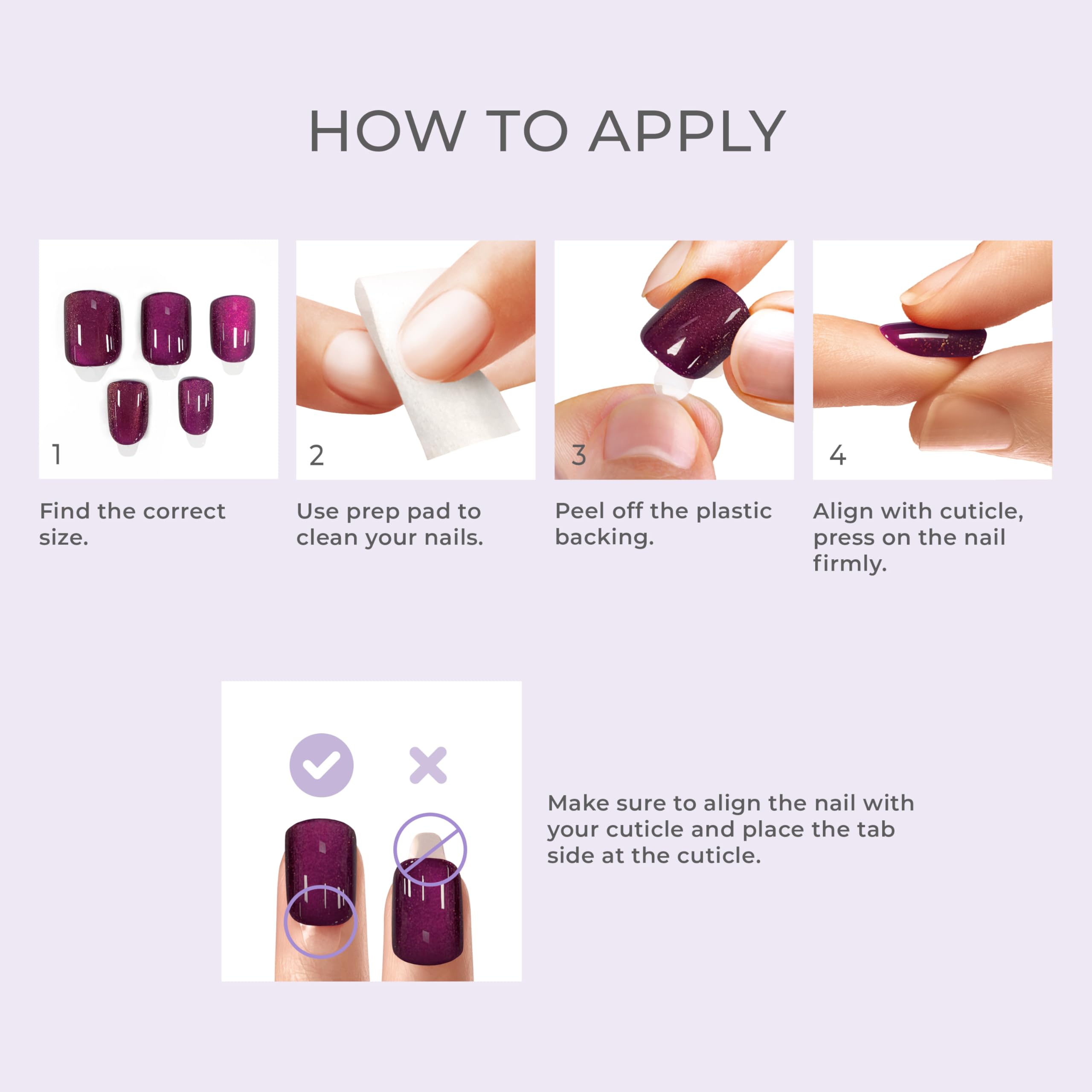 Kiss ColorFX press-on nails kit contents including prep pad and file