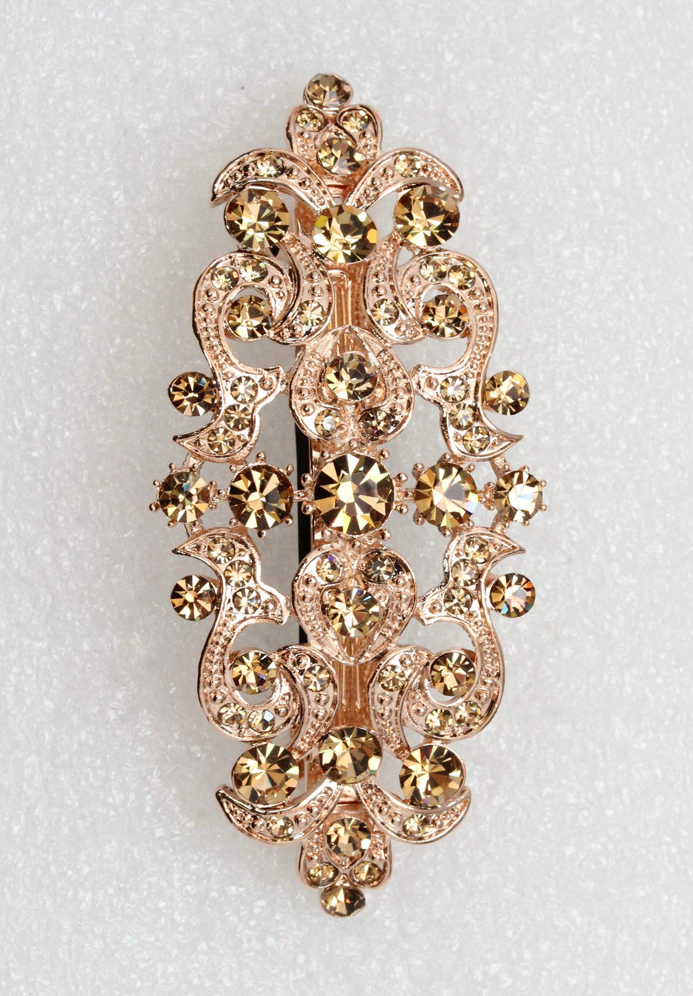 Faship gorgeous wedding party hair jewelry displaying the secure snap closure mechanism from the back.