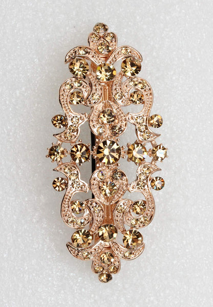 Faship gorgeous wedding party hair jewelry displaying the secure snap closure mechanism from the back.