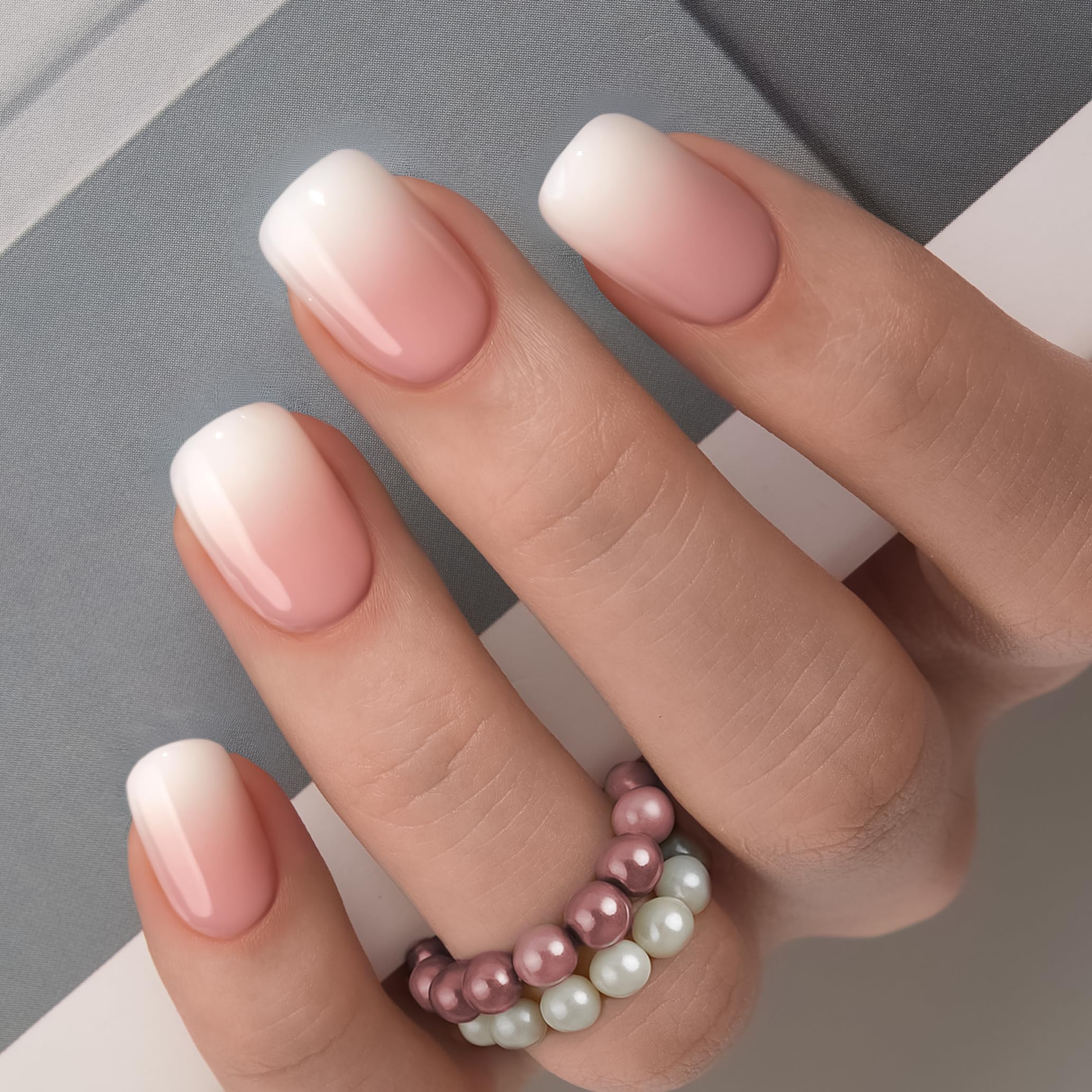 CurvLife press on nails short square shape aesthetic