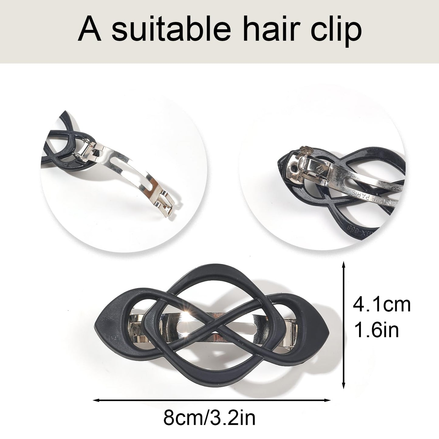 Ivyu eight piece matte hair clips showcasing the strong hold spring clasp mechanism