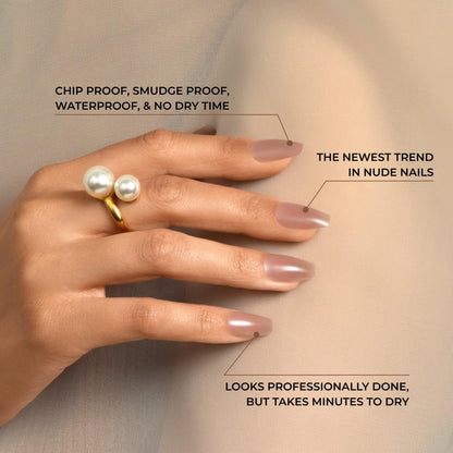 Applying KISS short square press on nails at home