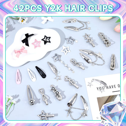 Fingertip WD 2000s nostalgic styling accessories arranged flat showing forty-two individual pieces.