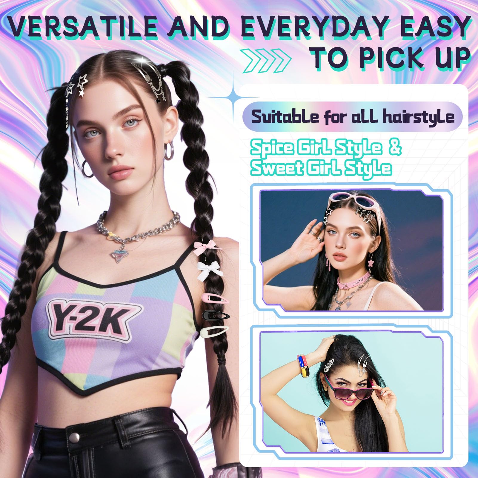 Non slip star shaped hair barrettes for girls highlighting the smooth polished edges.