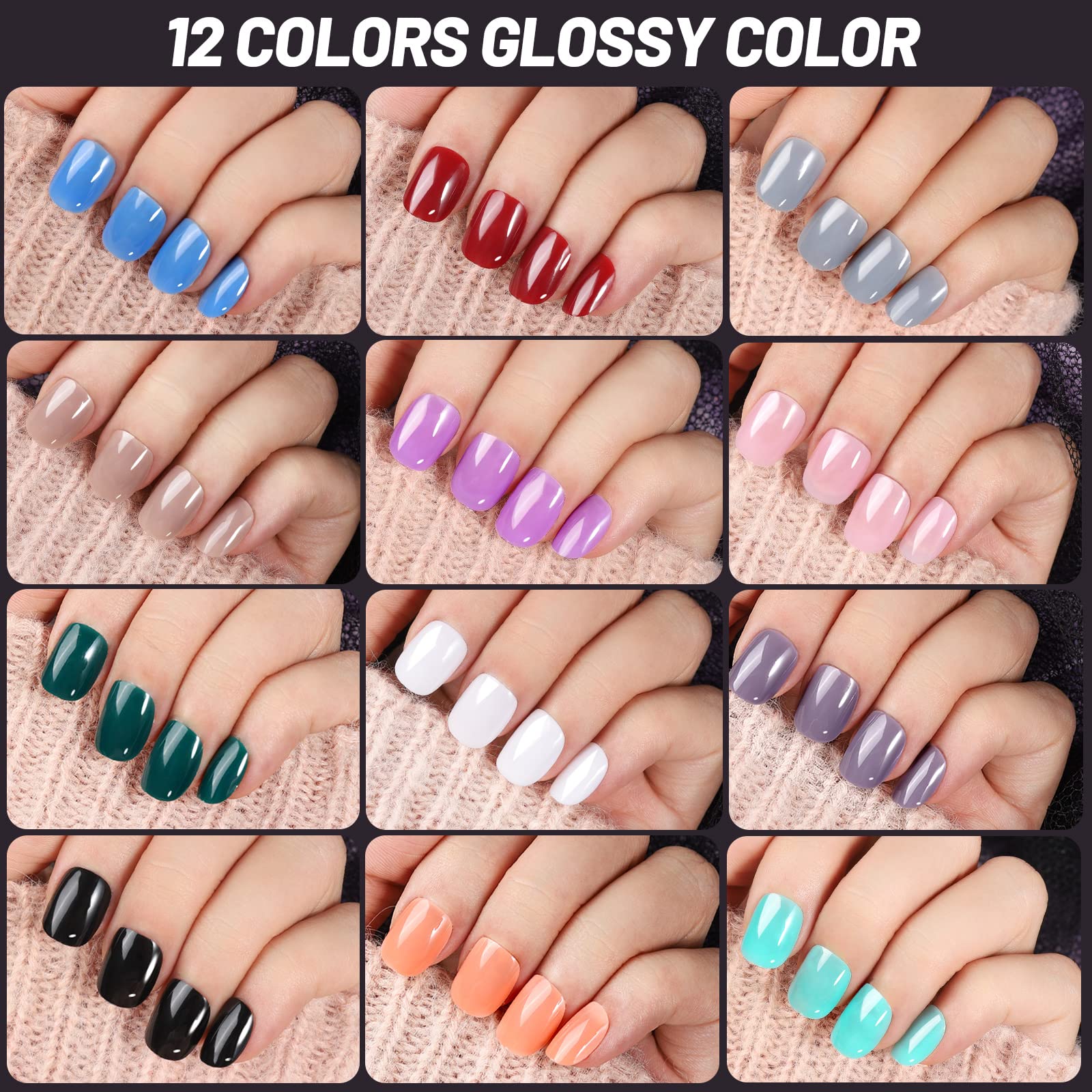 Open container of Teenitor press on nails showing 24 colors