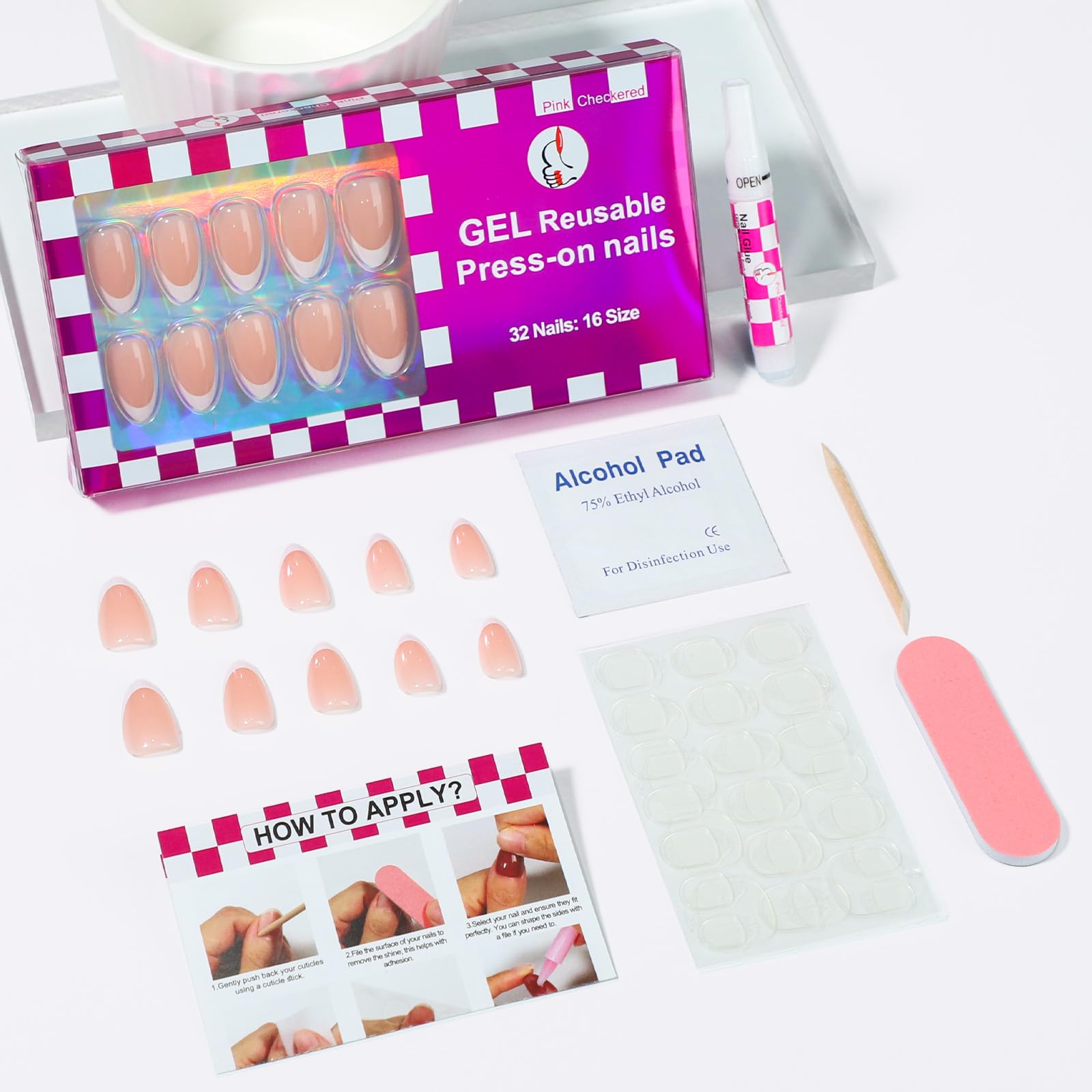 Oifen 32 piece nail set showing 16 different sizes