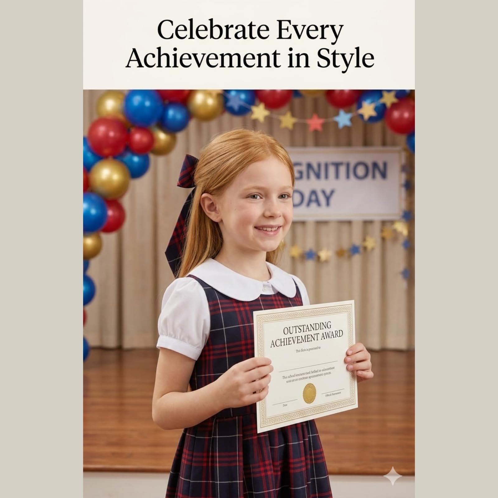 ClassExceed classic navy blue red number thirty six color variant girls bow