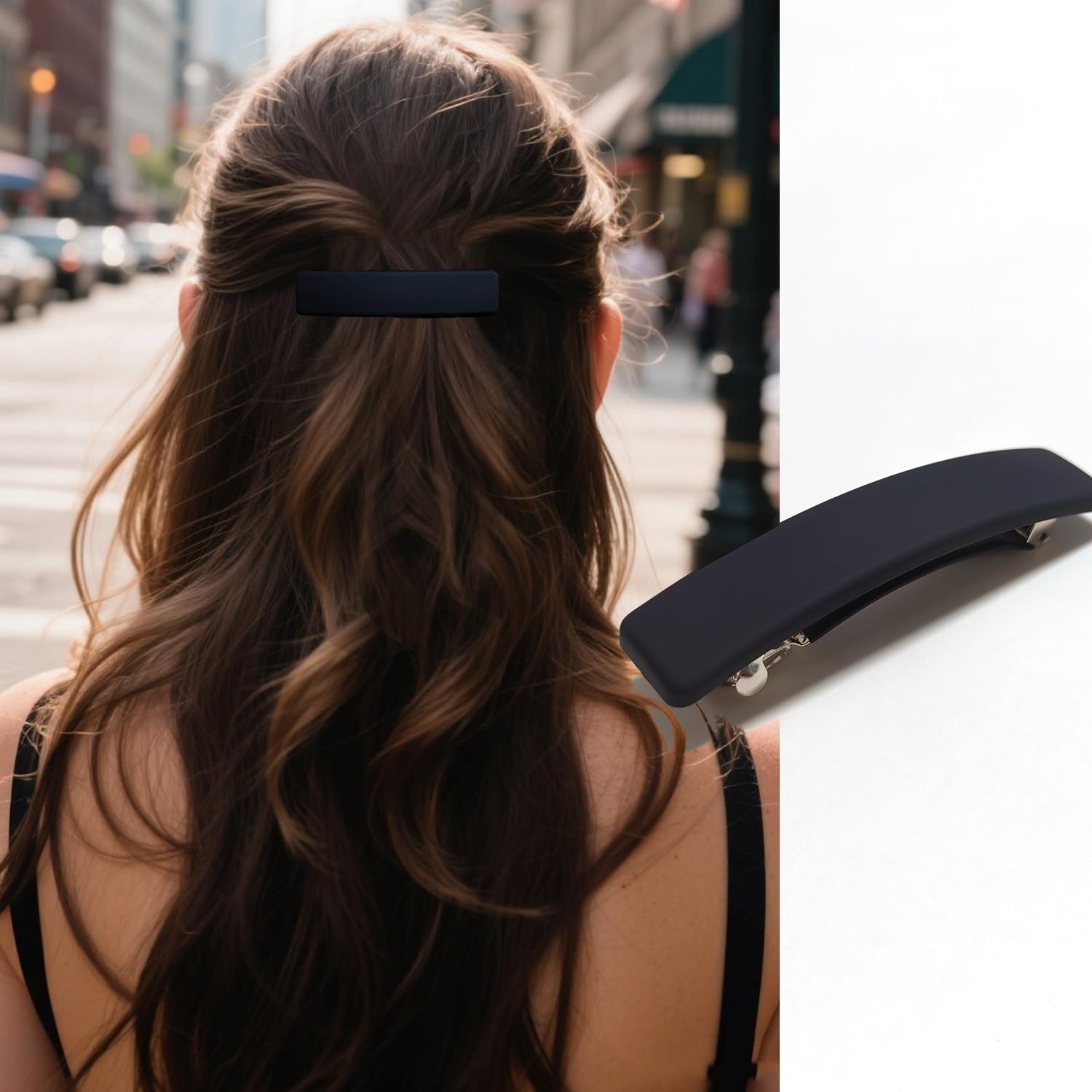 Fsmiling non slip automatic hair barrettes for women with fine thin hair textures.