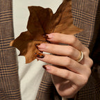 Tortoise shell French tip design on soft gel press on nails