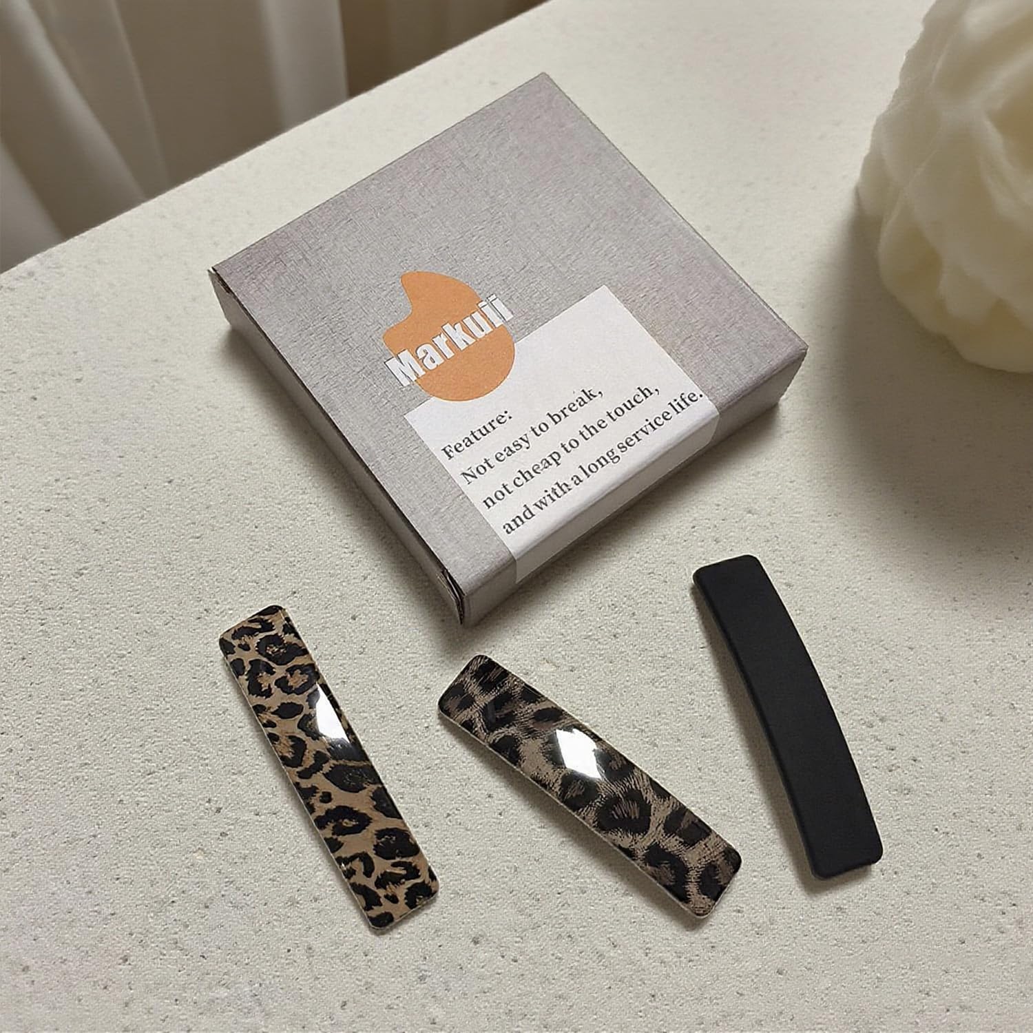 Fsmiling imported premium hair barrettes for half up hairstyles on short hair.