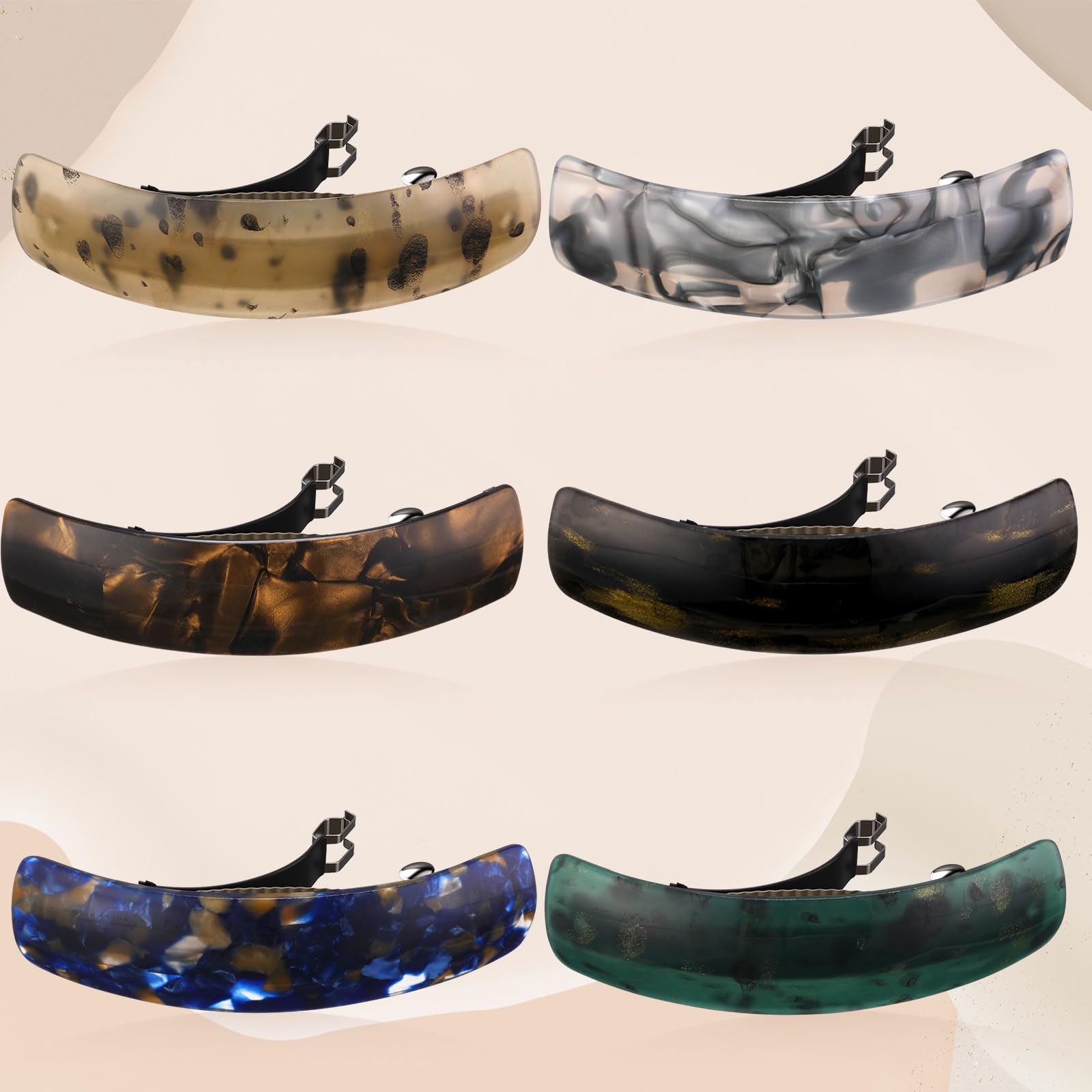 Premium acrylic hair barrettes set for women styling accessories
