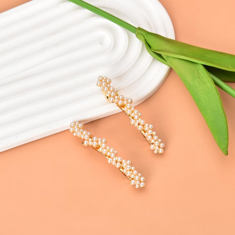 Side profile of Kefley wedding bridal hair clip set highlighting the secure non slip side release closure mechanism