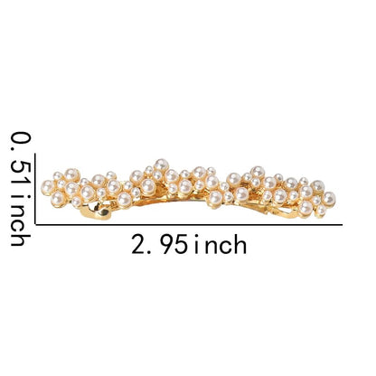 Back view of the premium metal alloy structure of the Kefley elegant French hair barrettes for thick and thin hair