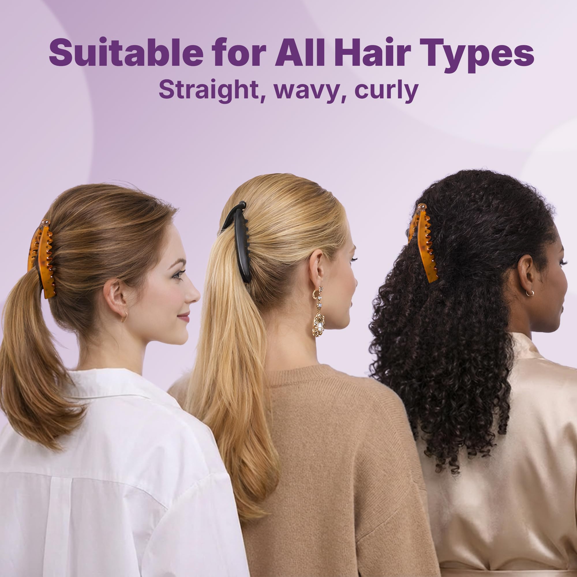 Authentic Goody large hair clips in timeless tortoiseshell finish for women