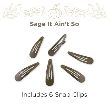 Teleties premium snag-free hair barrette in sage green color option.