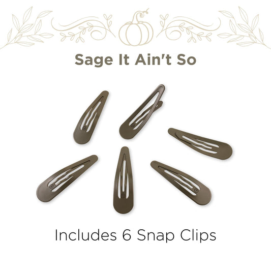 Teleties premium snag-free hair barrette in sage green color option.