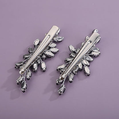 Teyglen sparkly crystal hair piece packaging details showing black and silver rhinestones