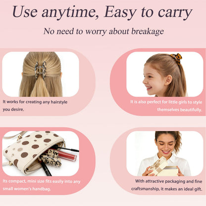 Two pieces of JIRIS fashion jaw clips styled neatly alongside professional hair tools.