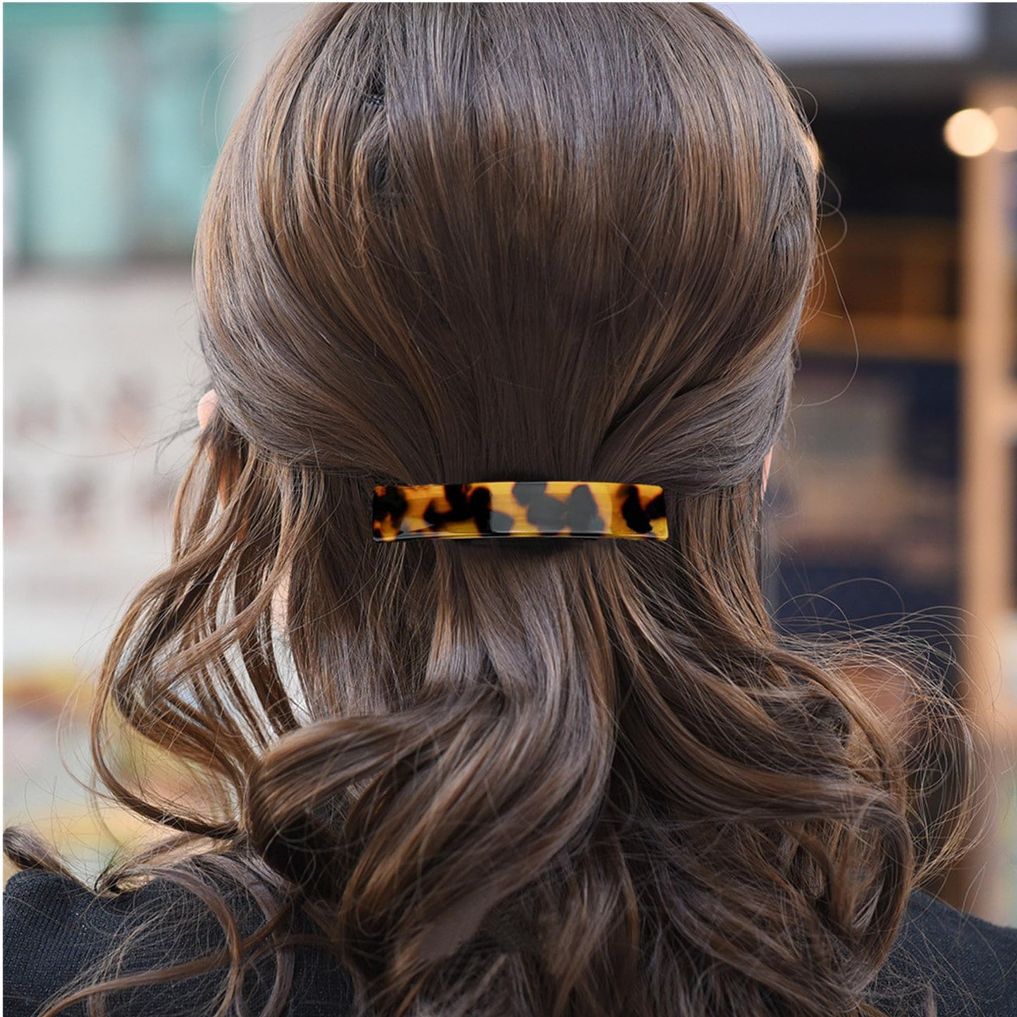 Fsmiling automatic hair clips showcasing the silver plated no slip metal clasp