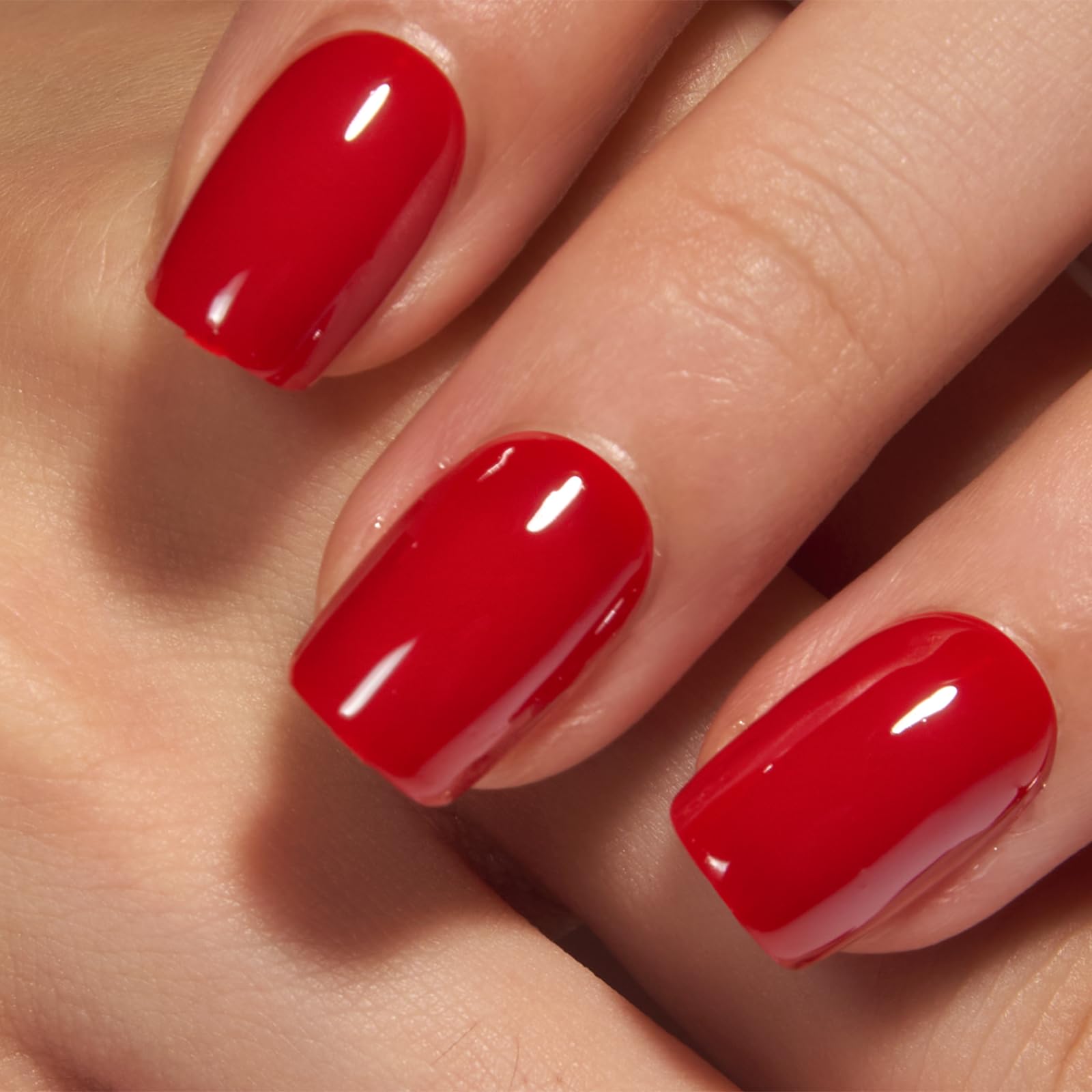 CurvLife oval shape soft gel nails showing glossy finish