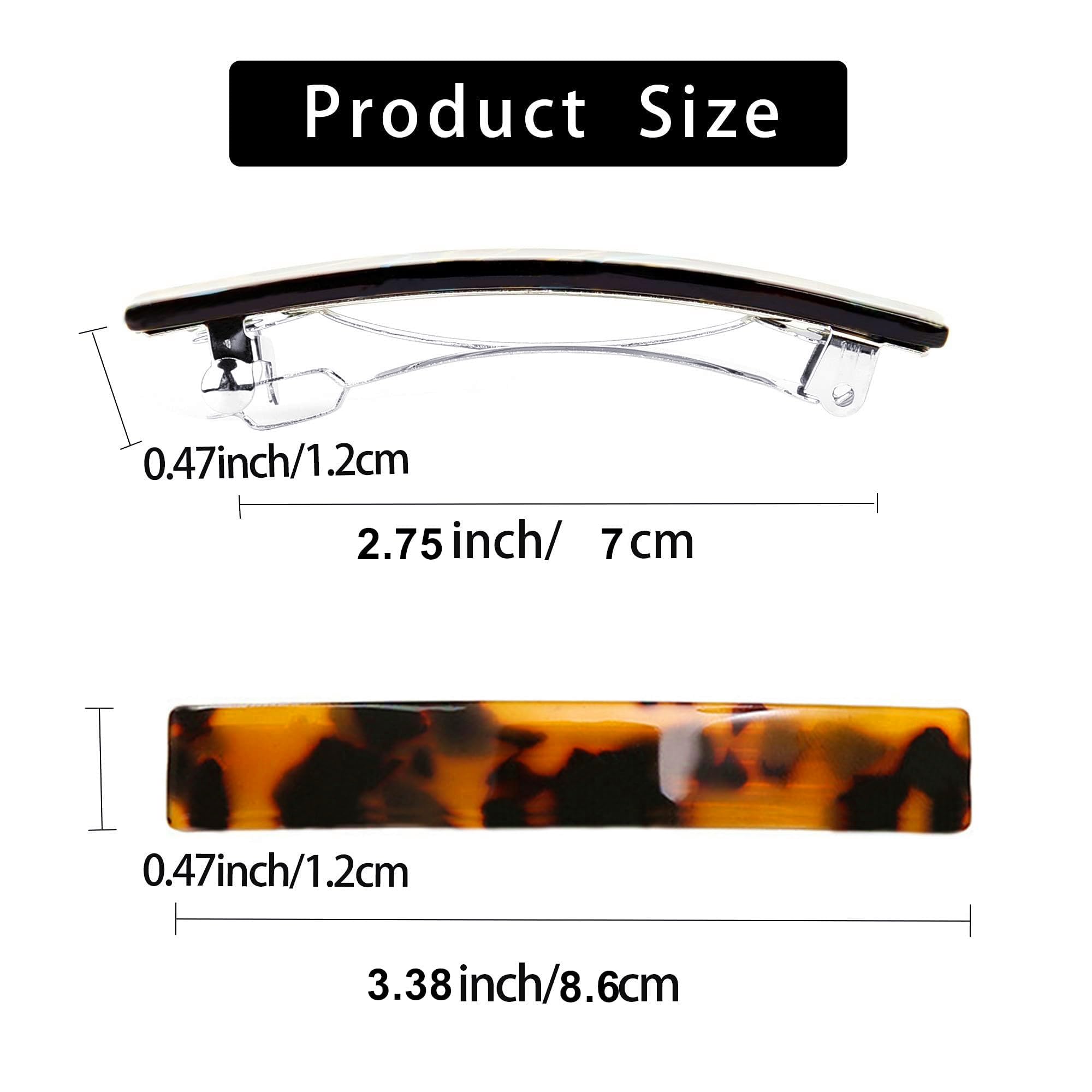 Fsmiling cellulose acetate hair accessories in classic black and tortoise shell colors