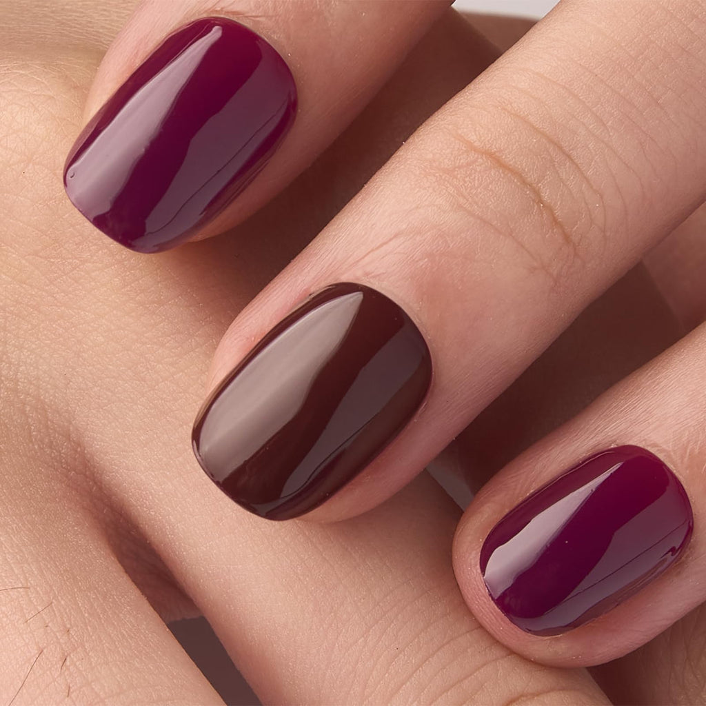 Curvlife short oval false nails in apricot pattern