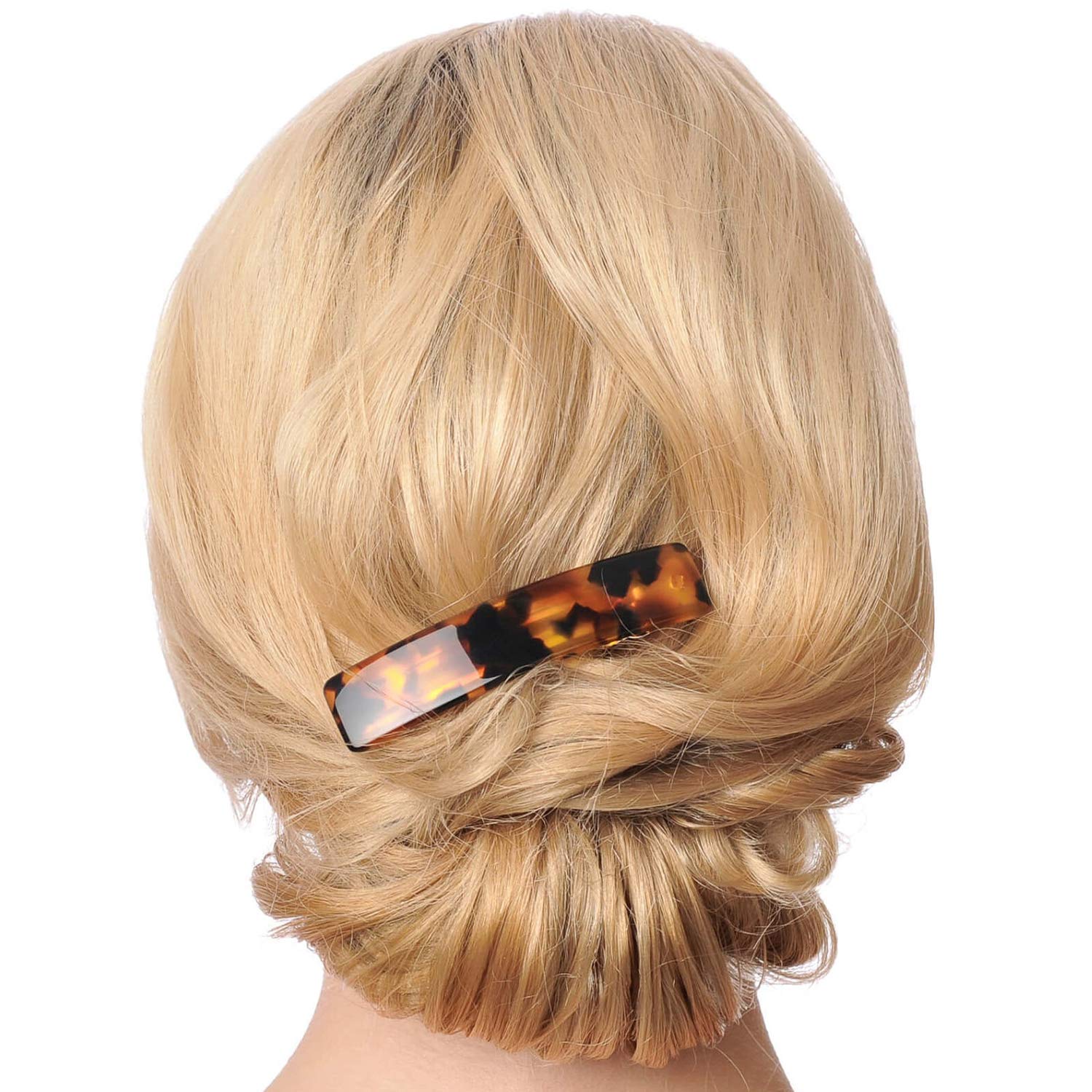 Fsmiling high grade cellulose acetate hair clips demonstrating flexible and durable structure