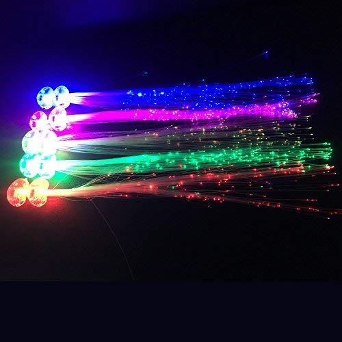 Thirty pack arrangement of the neon party supplies showing multiple available base clip colors