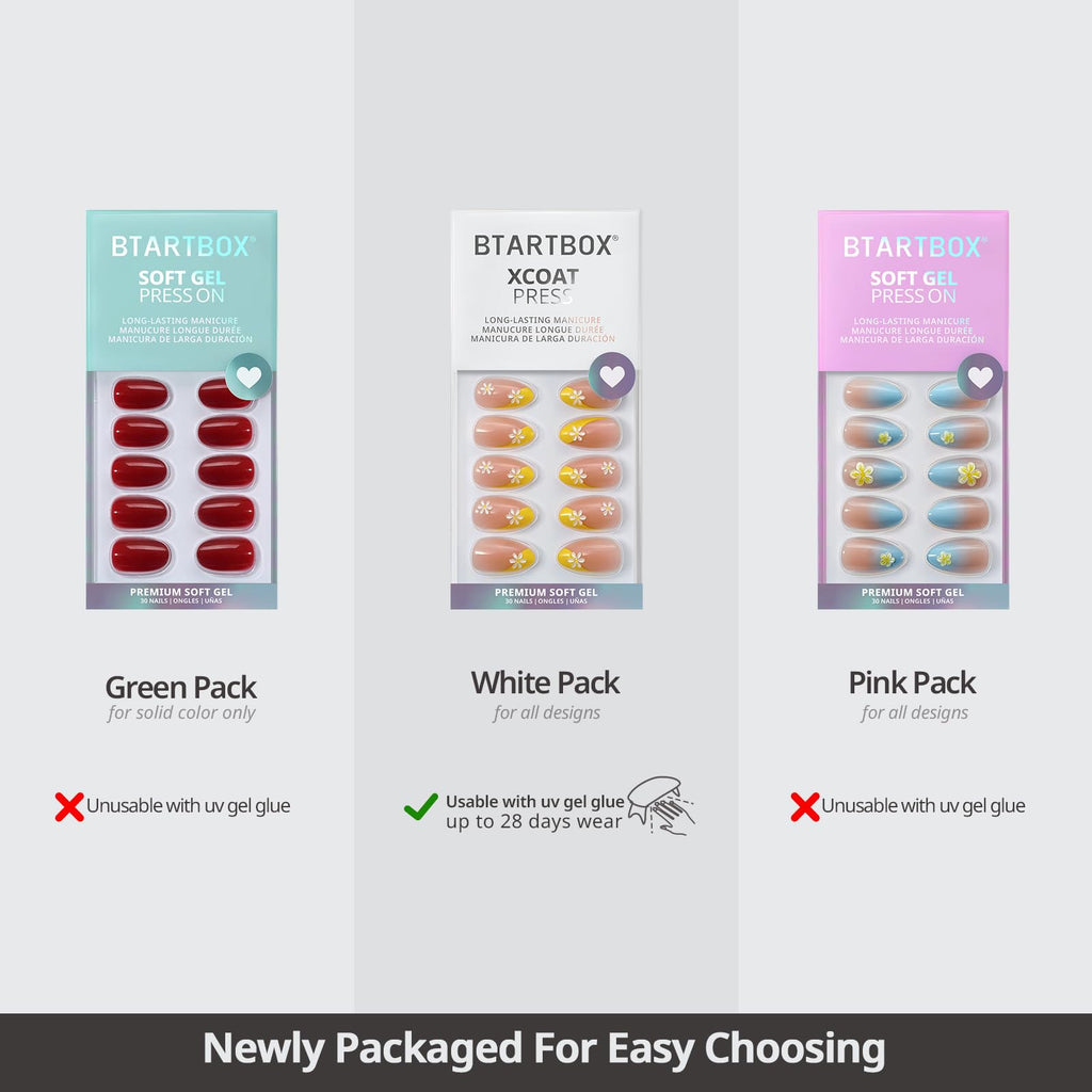 BTArtbox lamp curable soft gel nails packaging